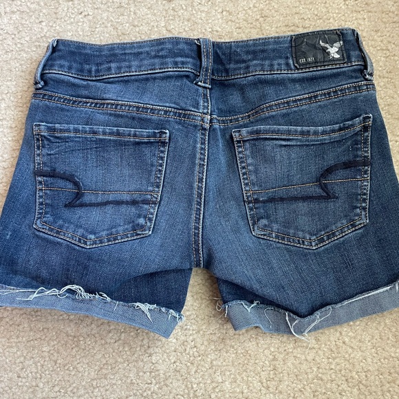 American Eagle Outfitters Dark Blue Jean Shorts - Picture 5 of 6